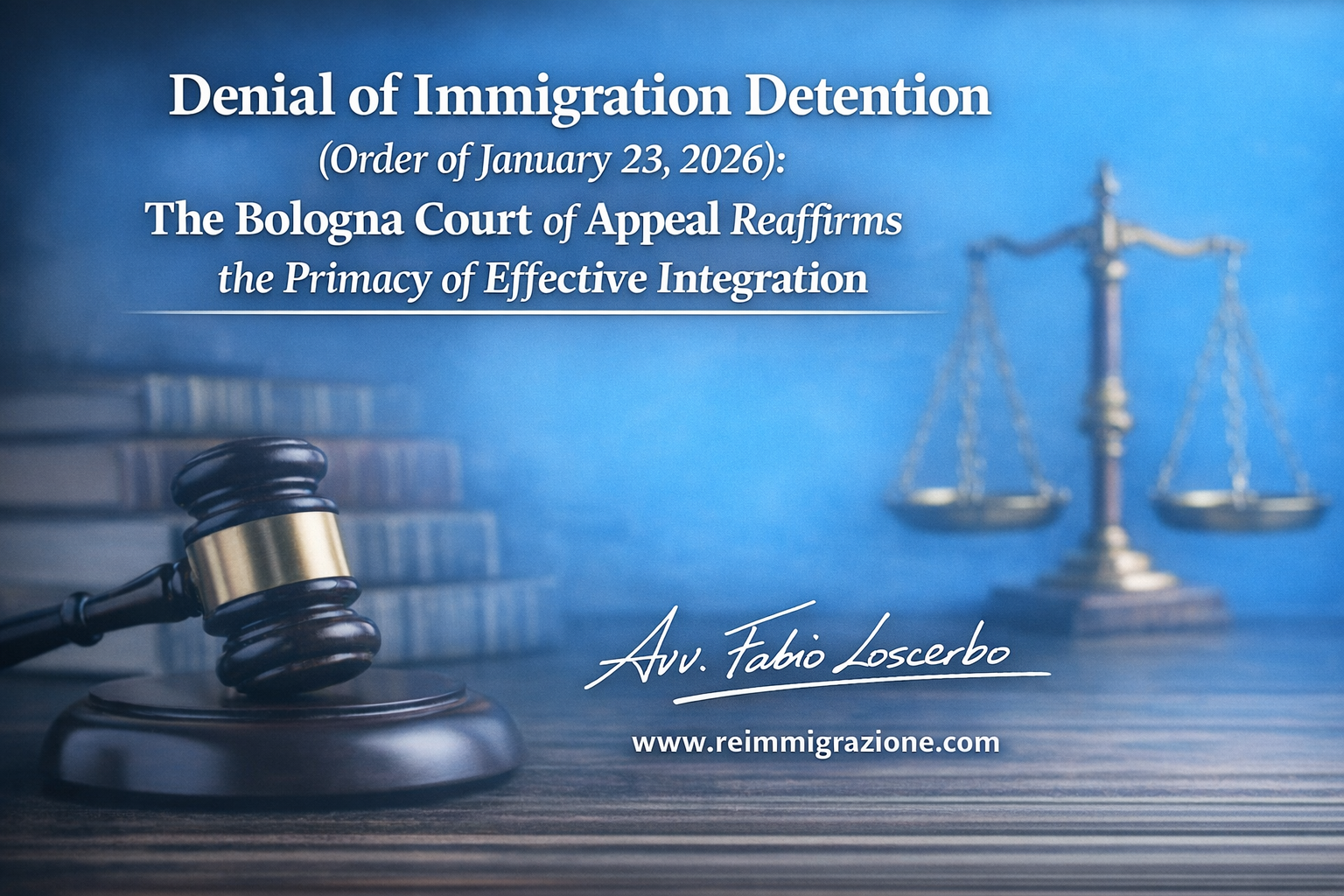 Denial of Immigration Detention (Order of January 23, 2026):