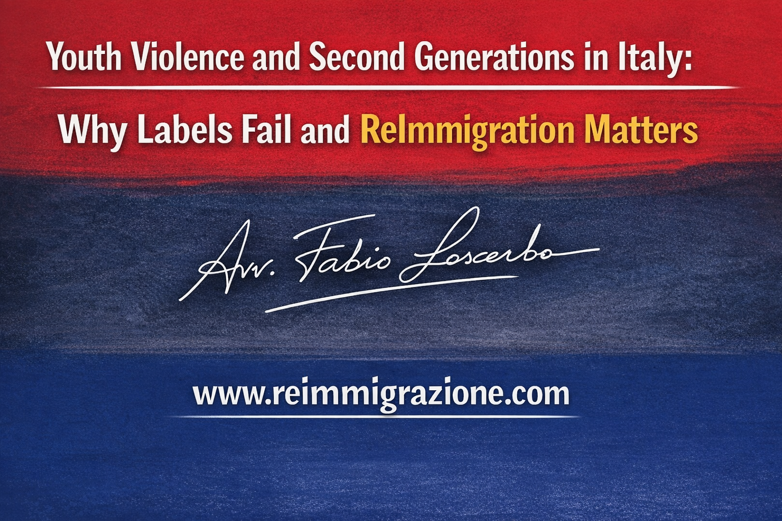 Youth Violence and Second Generations in Italy: Why Labels Fail and Responsibility Matters