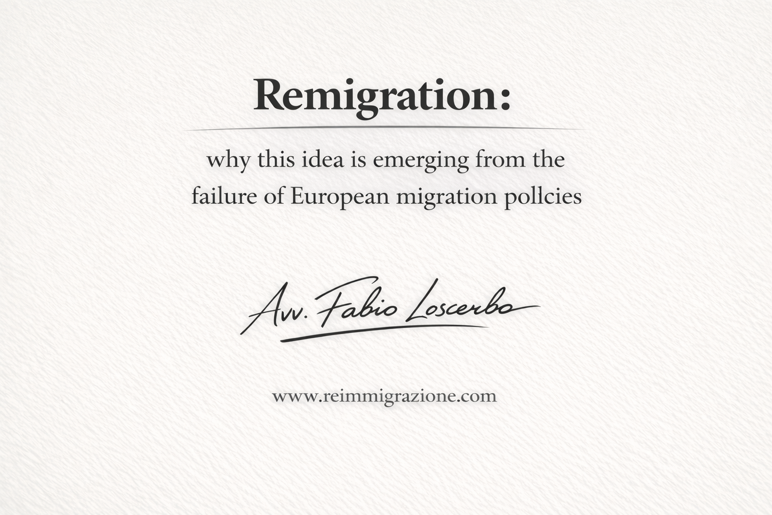 Remigration: why this idea is emerging from the failure of European migration policies