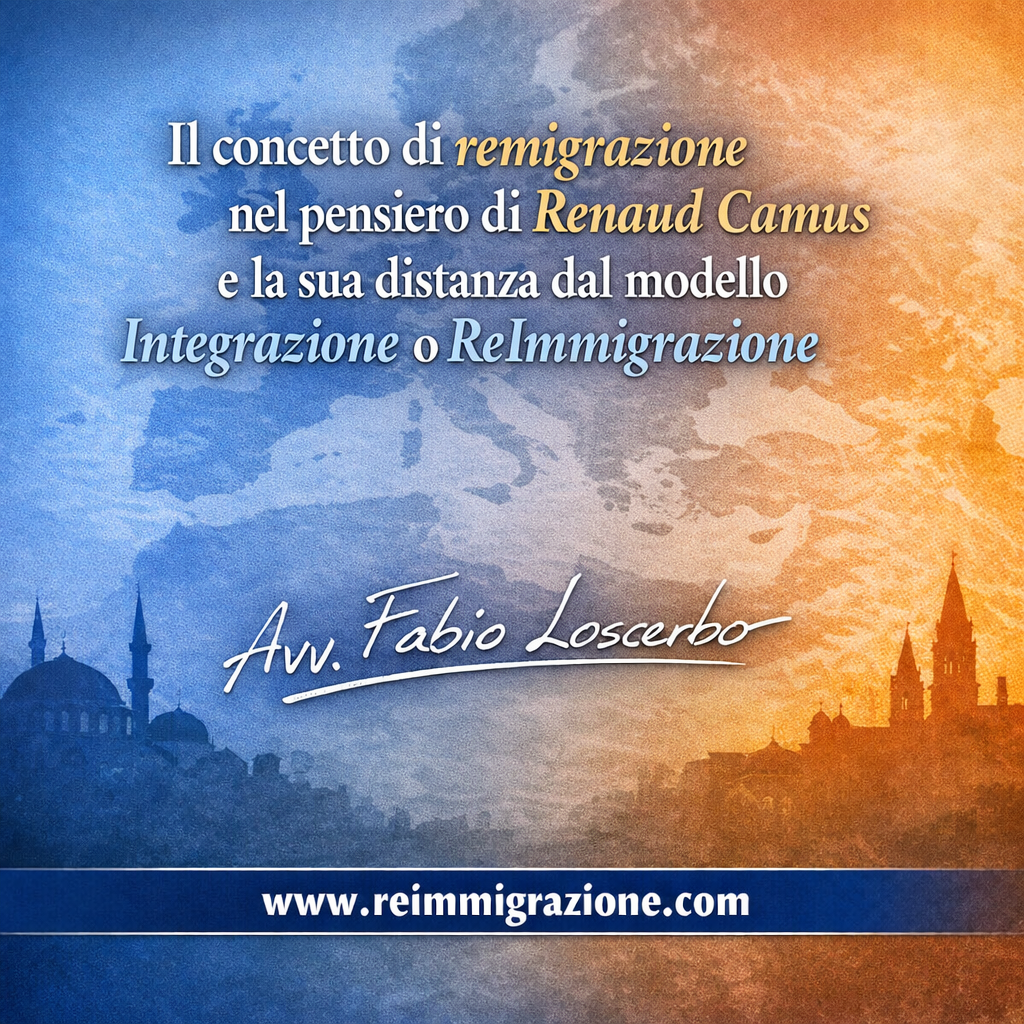 Il concetto di remigrazione nel pensiero di Renaud Camus e la sua distanza dal modello Integrazione o ReImmigrazione