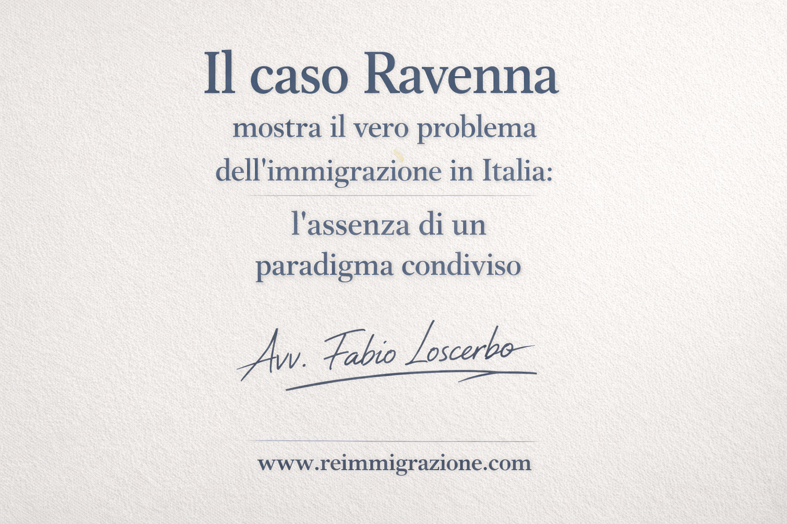 Il caso Ravenna mostra il vero problema dell’immigrazione in Italia: l’assenza di un paradigma condiviso