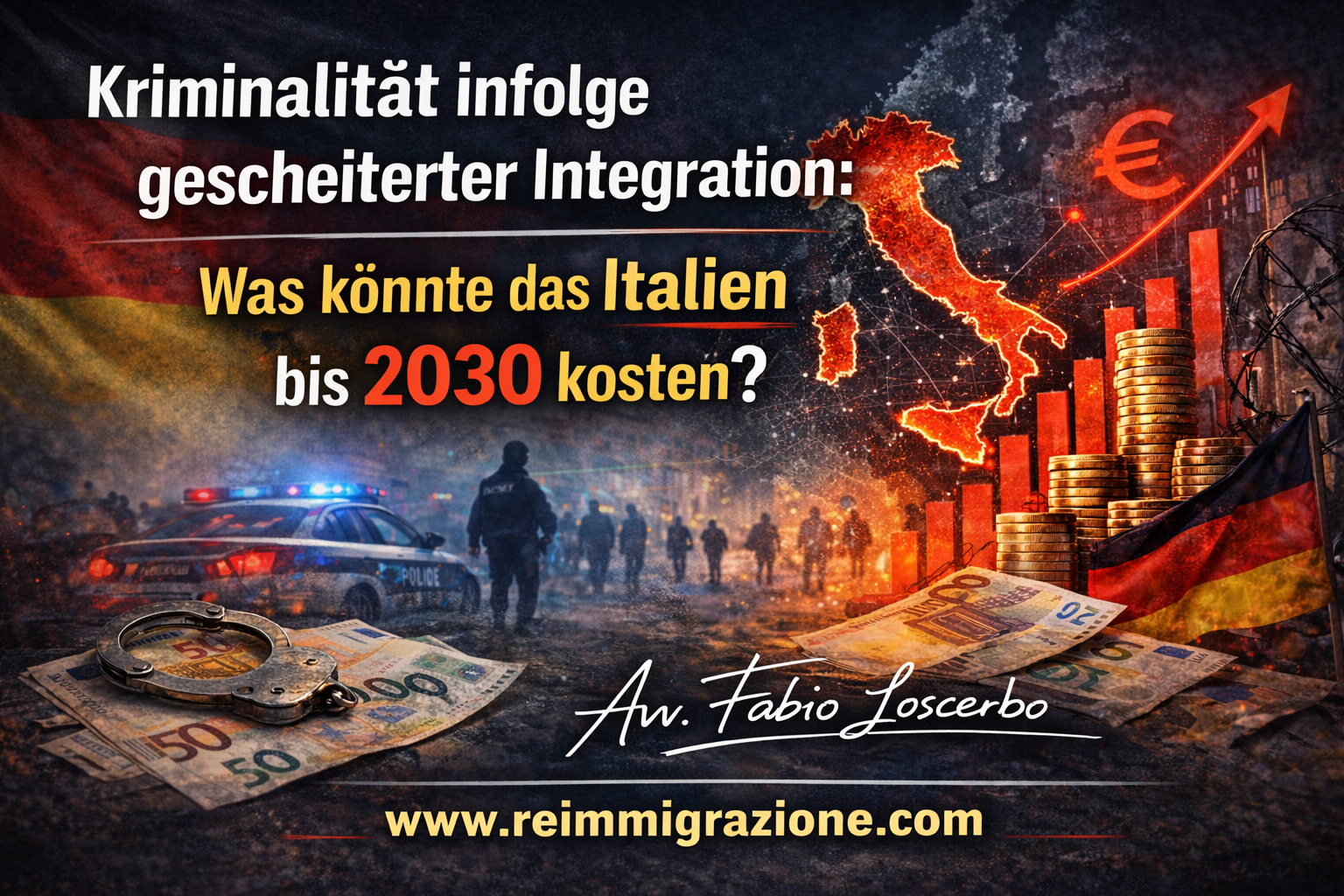 Kriminalität infolge gescheiterter Integration: Was könnte das Italien bis 2030 kosten?