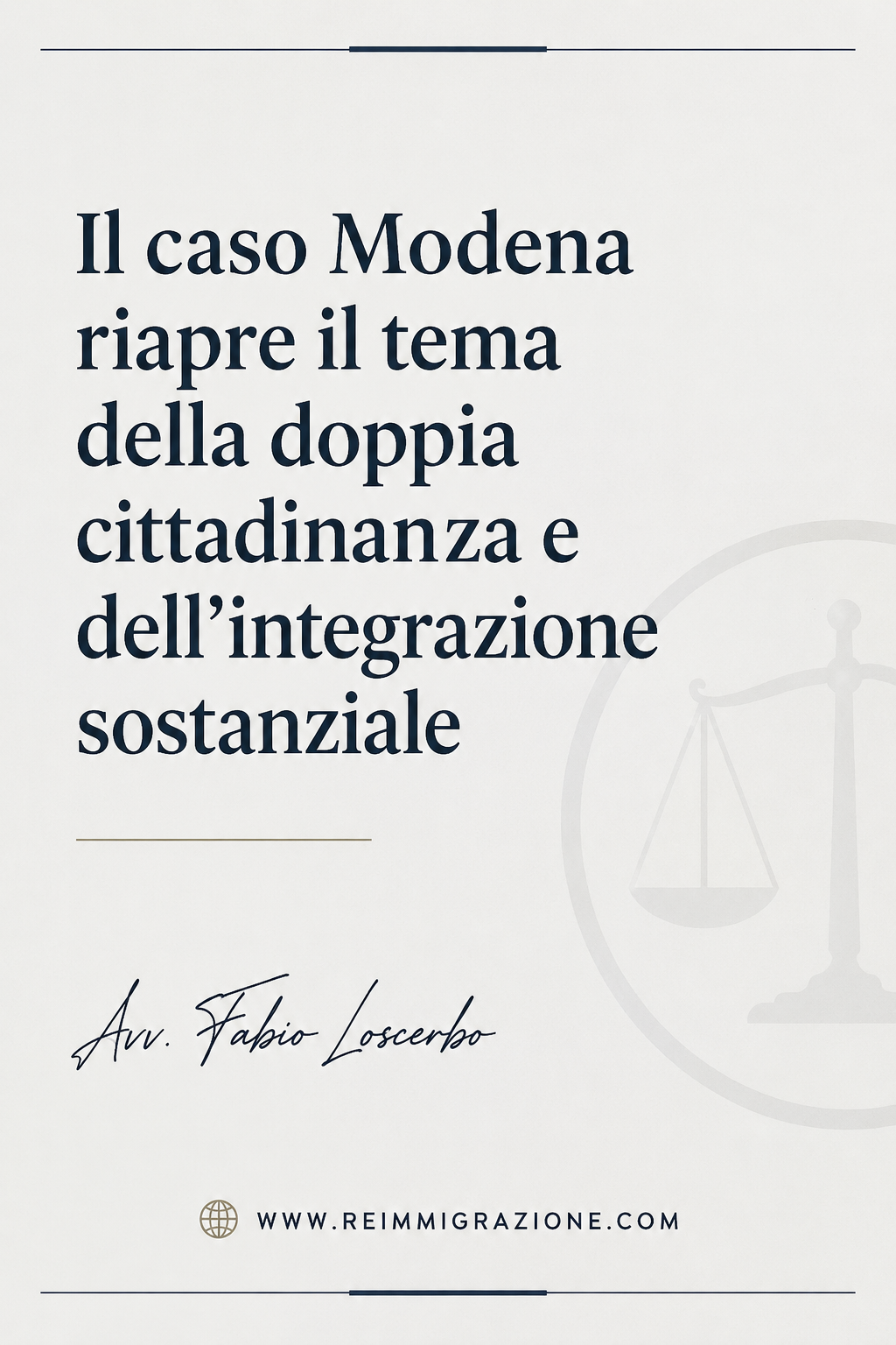 Il caso Modena riapre il tema della doppia cittadinanza e dell’integrazione sostanziale