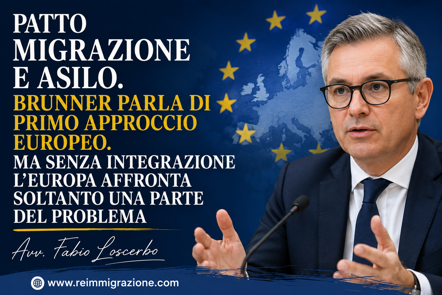Patto Migrazione e Asilo. Brunner parla di primo approccio europeo. Ma senza integrazione l'Europa affronta soltanto una parte del problema