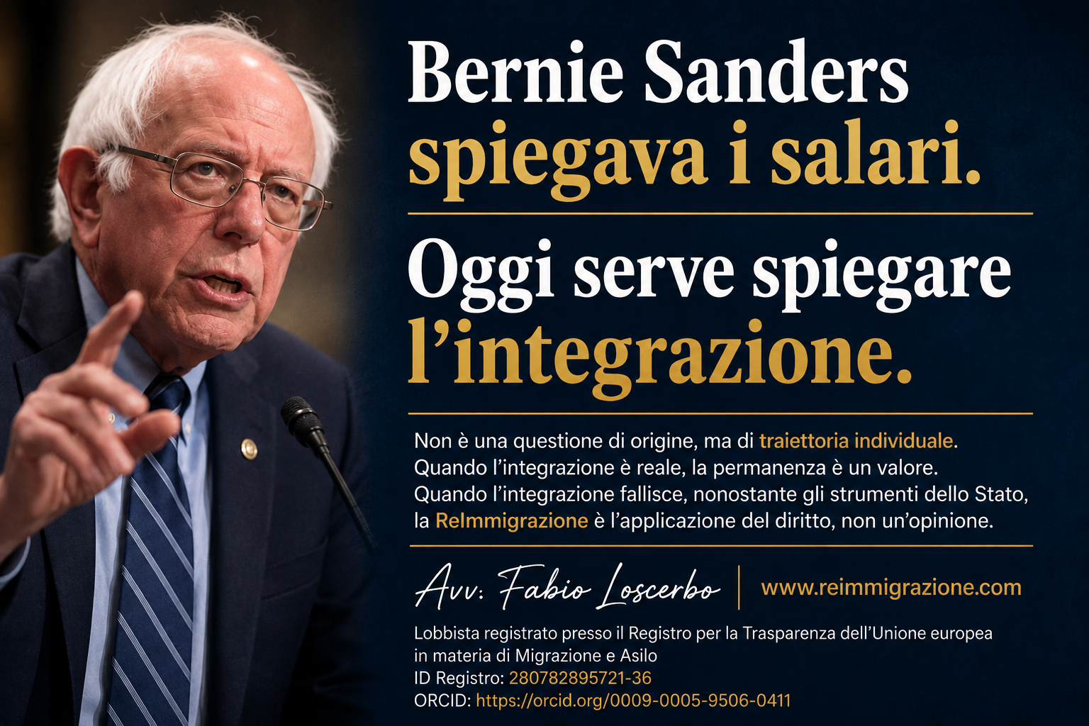 Bernie Sanders spiegava i salari. Oggi serve spiegare l'integrazione.