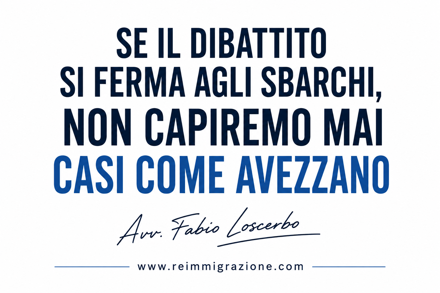 Se il dibattito si ferma agli sbarchi, non capiremo mai casi come Avezzano
