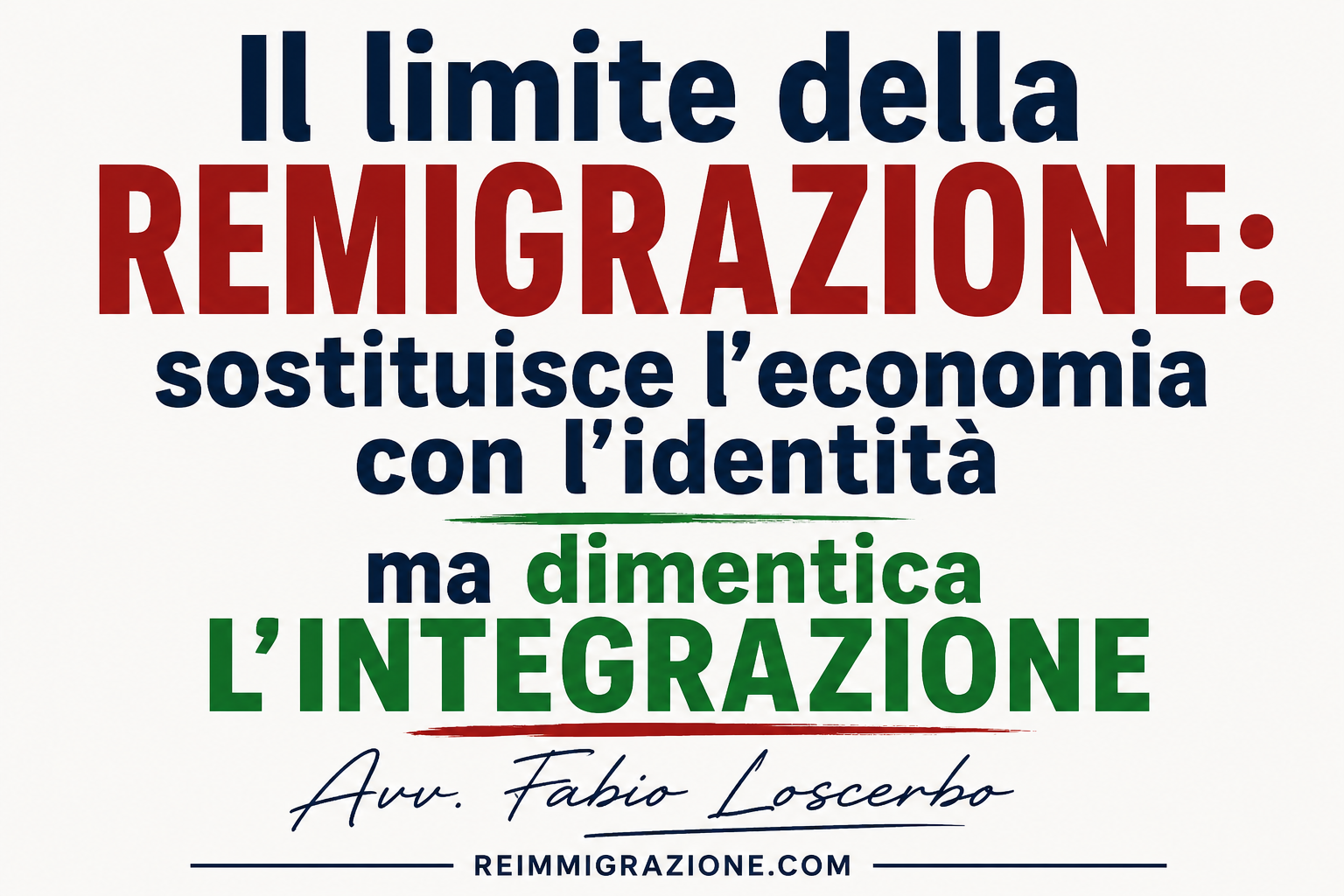 Il limite della Remigrazione: sostituisce l'economia con l'identità ma dimentica l'integrazione