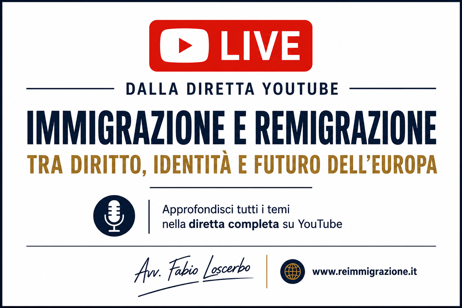 LIVE-Il paradigma "Integrazione o ReImmigrazione" tutela anche gli stranieri regolarmente integrati