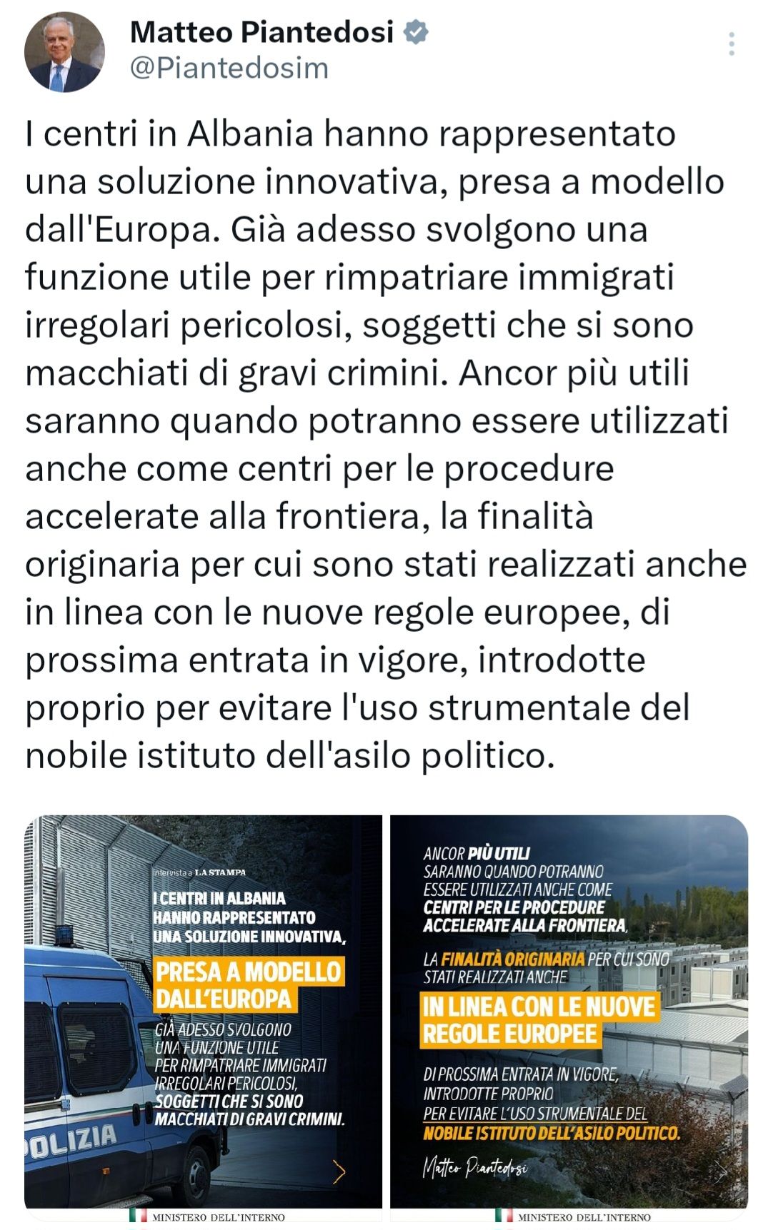 LETTERA APERTA AL MINISTRO PIANTEDOSI