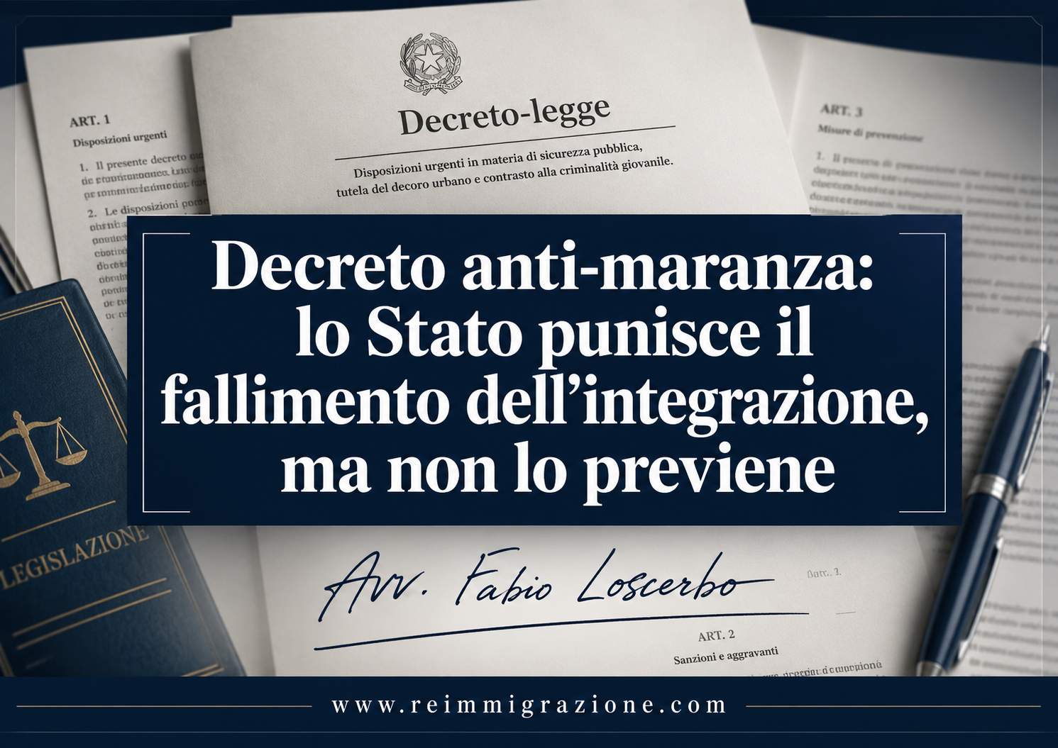 Decreto anti-maranza: lo Stato punisce il fallimento dell’integrazione, ma non lo previene
