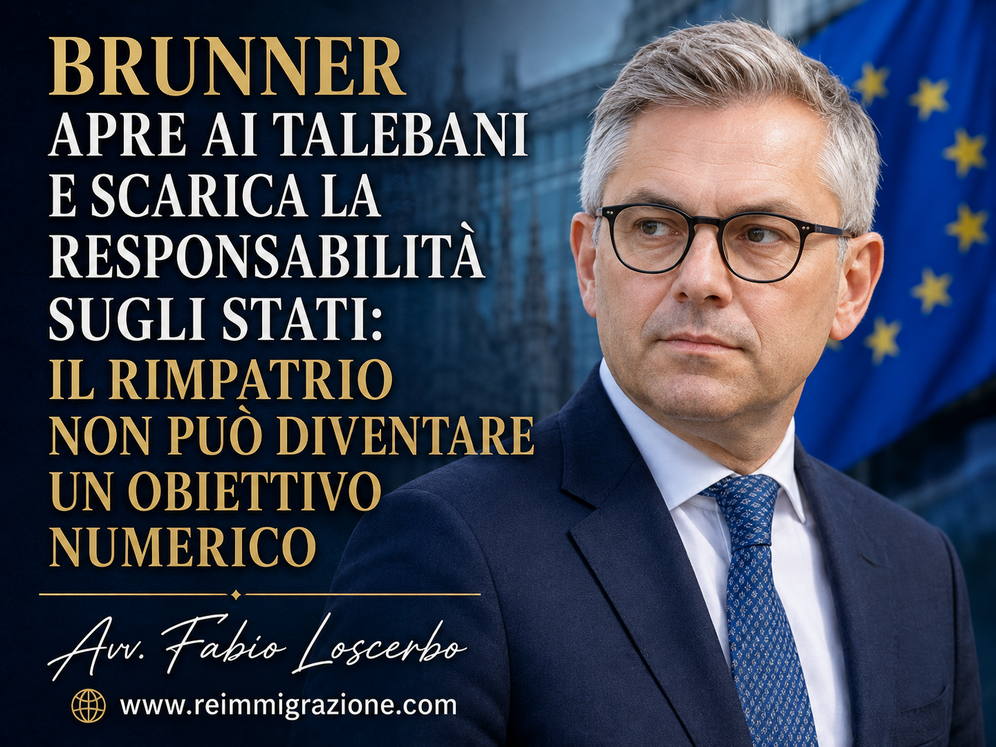 Brunner apre ai talebani e scarica la responsabilità sugli Stati: il rimpatrio non può diventare un obiettivo numerico